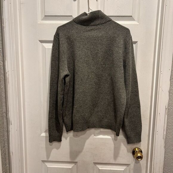 Polo Ralph Lauren Sweater Mens Size Large Gray Lambs‎ Wool 1/4 Zip Preppy - Picture 5 of 5